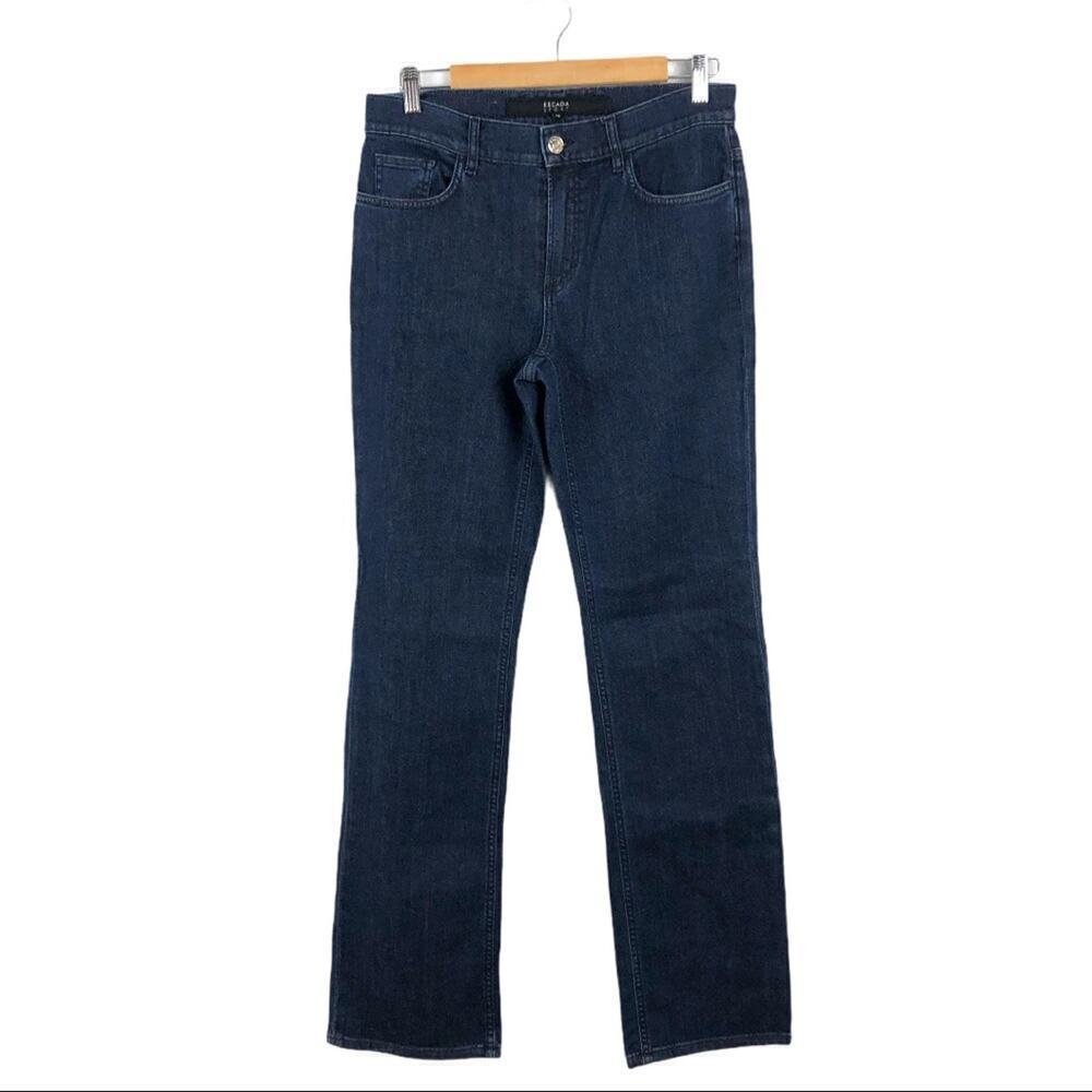 New Escada Sport High Rise Straight Leg Jeans Dark Wash Size 38 Women's Denim